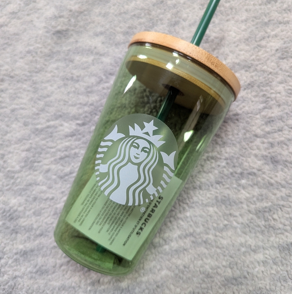 Starbucks Green Matcha Glass 16oz BNWT